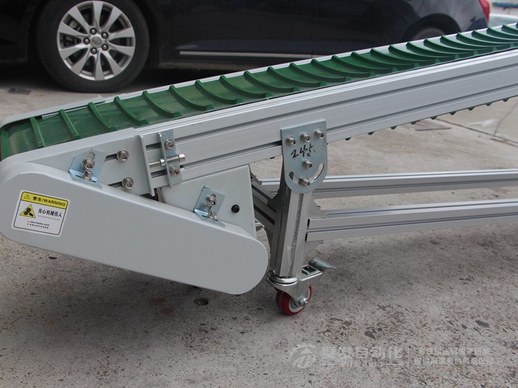 皮帶面加橫向導條小型皮帶輸送機 皮帶面加橫向導條小型皮帶輸送機